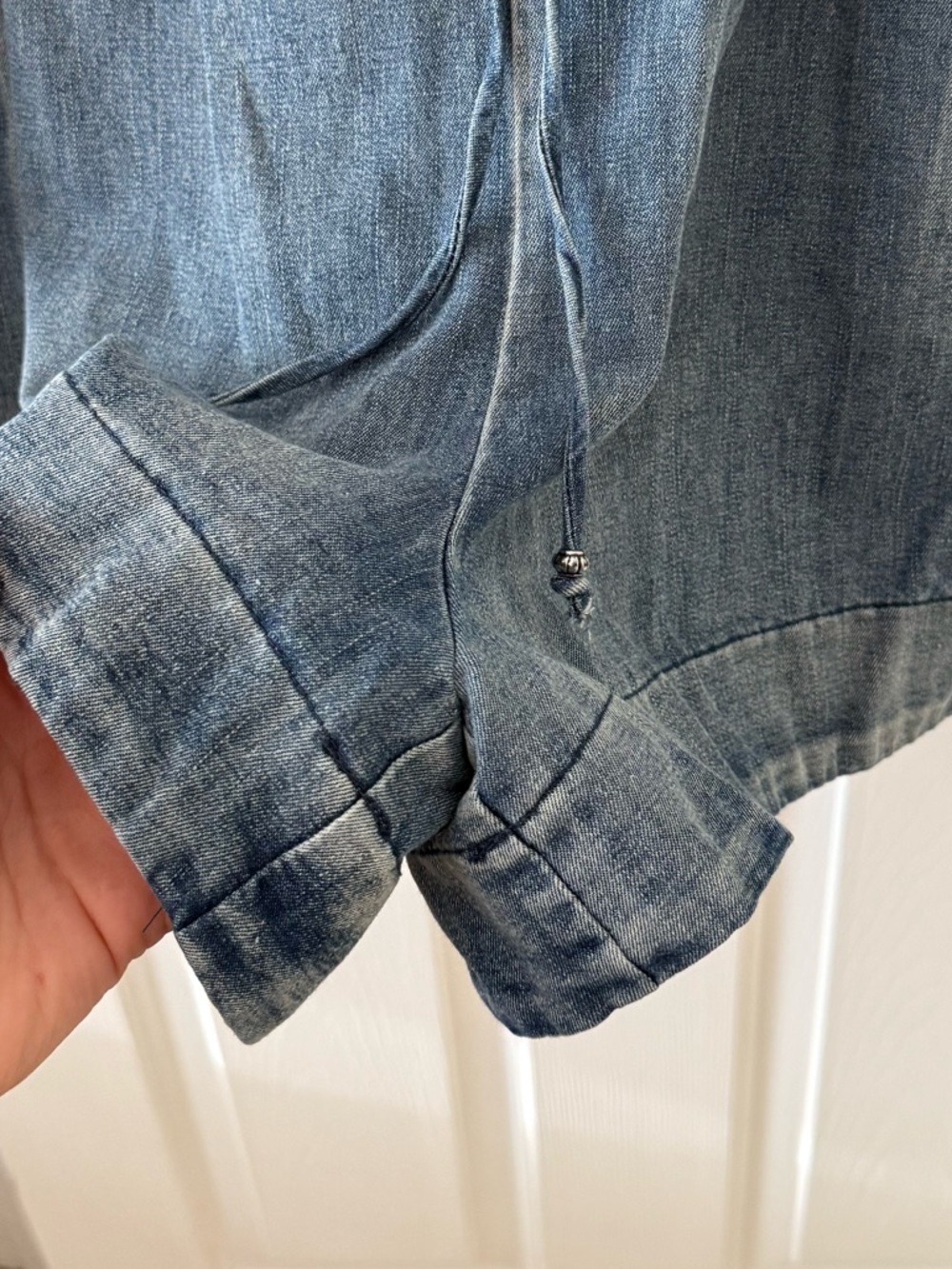 Mustard Seed Denim Sleeveless Romper - Picture 5 of 7
